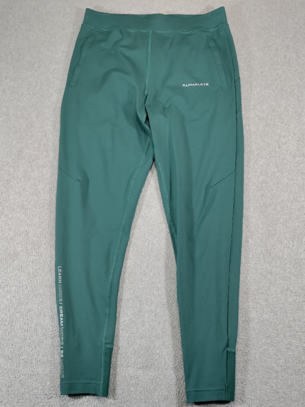 Alphalete Pro Elite Mens Medium Teal Green Jogger Athletic Gym Pants